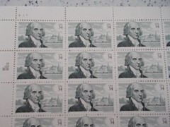#3545 JAMES MADISON 1751-1836 20 34 CENT STAMPS 2001 MNH Free Shipping