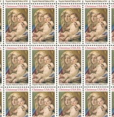 United States Christmas Madonna & Child 20¢ Postage Stamp #2026 Pack of 100