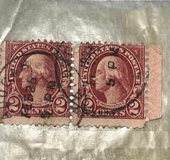 USA stamps very rare valuable 1923 George Washington 2 cent stamps never used