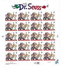 US 2003 SC #3835 37c Dr. Seuss, Children’s Author & Cartoonist – Sheet of 20 MNH