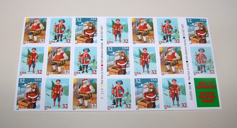 U.S.: Sc #3008-11, Santa and Children 32c,Booklet of 20, MNH (3008) Holidays