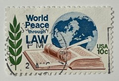 United States Postage Stamp USA 10 Cent World Peace through Law Cancelled