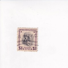 1938 PRESIDENTIAL ISSUE WOODROW WILSON $1 ONE DOLLAR (US)