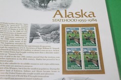 American Commemoratives Alaska Statehood USPS Stamps Panel 205 January 3, 1984