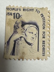 1 Stamp 1977 10c Americana Series: Justice, Imperf. Error