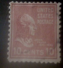 US STAMP 1939 10c John Tyler. Presidential Series.
