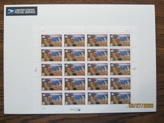 1996 VINCE LOMBARDI STAMPS SEALED UNCUT USPS PRESENTATION BLOCK OF 20 STAMPS