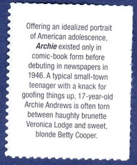 ARCHIE STAMP SUNDAY FUNNIES COMICS 2010 UNUSED US POSTAGE 44c BETTY COOPER MNH