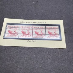 Scott#1900a-1880s Sleigh 5.2c PNC-PreCancel Strip of 4 MNH-US