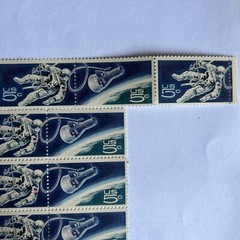 US Postage Astronaut outer Space 5Cents Block Stamps Unused NASA Set Rare NOS