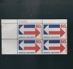 USA SC # E23 Special Delivery / Plate Number BLK4 . MNH