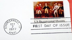 First Day of Issue Souvenir Page Burgoynes Surrender Saratoga 1977 Stamp