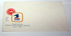 First Day of Issue US Mail Inaugurating the Post Office Cancelled Stamp Envelope