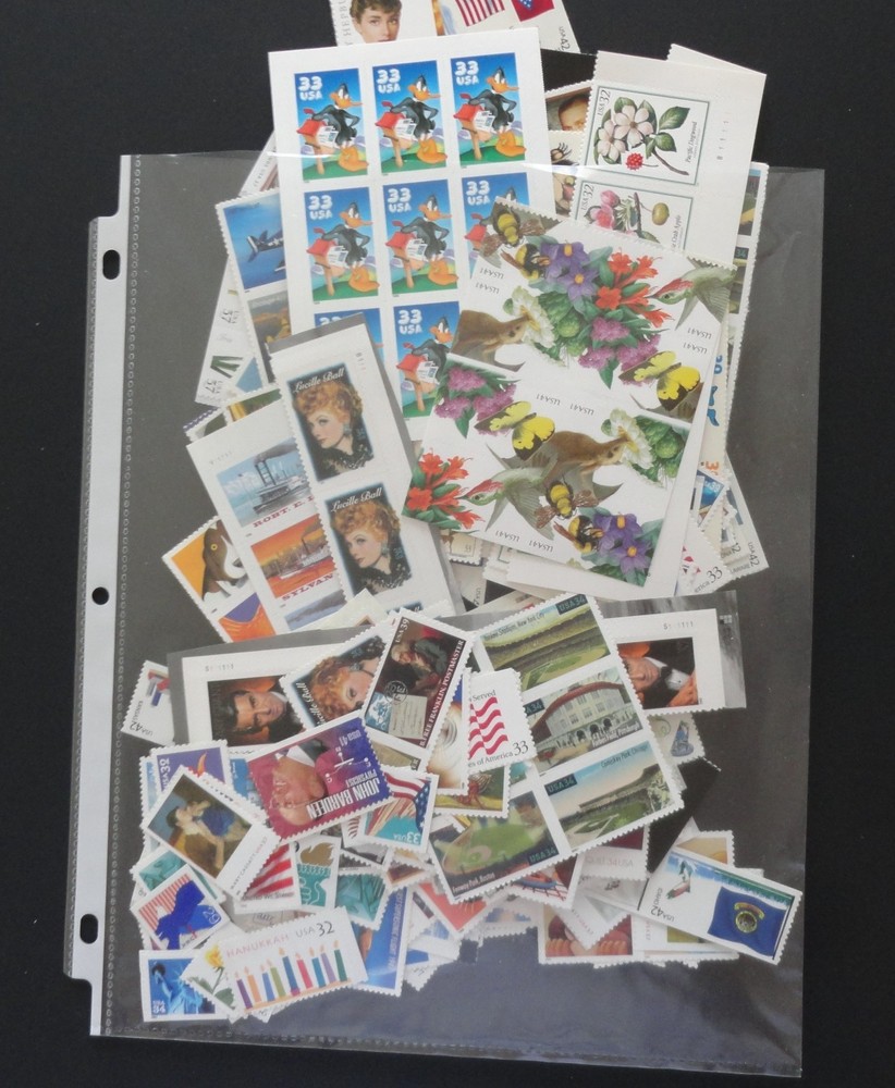 USA USPS MINT NH SELF-ADHESIVE POSTAGE STAMPS – ALL USABLE FACE VALUE $155.21