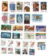 30 DIFFERENT 22c U.S. STAMPS – USED
