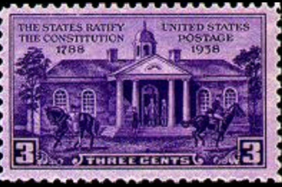 STAMPS US SCOTT 835 «Colonial Court House» 1938 MNH 3 CENT