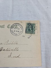 1908 Benjamin Franklin Rare Vintage Stamp on Vintage Postcard
