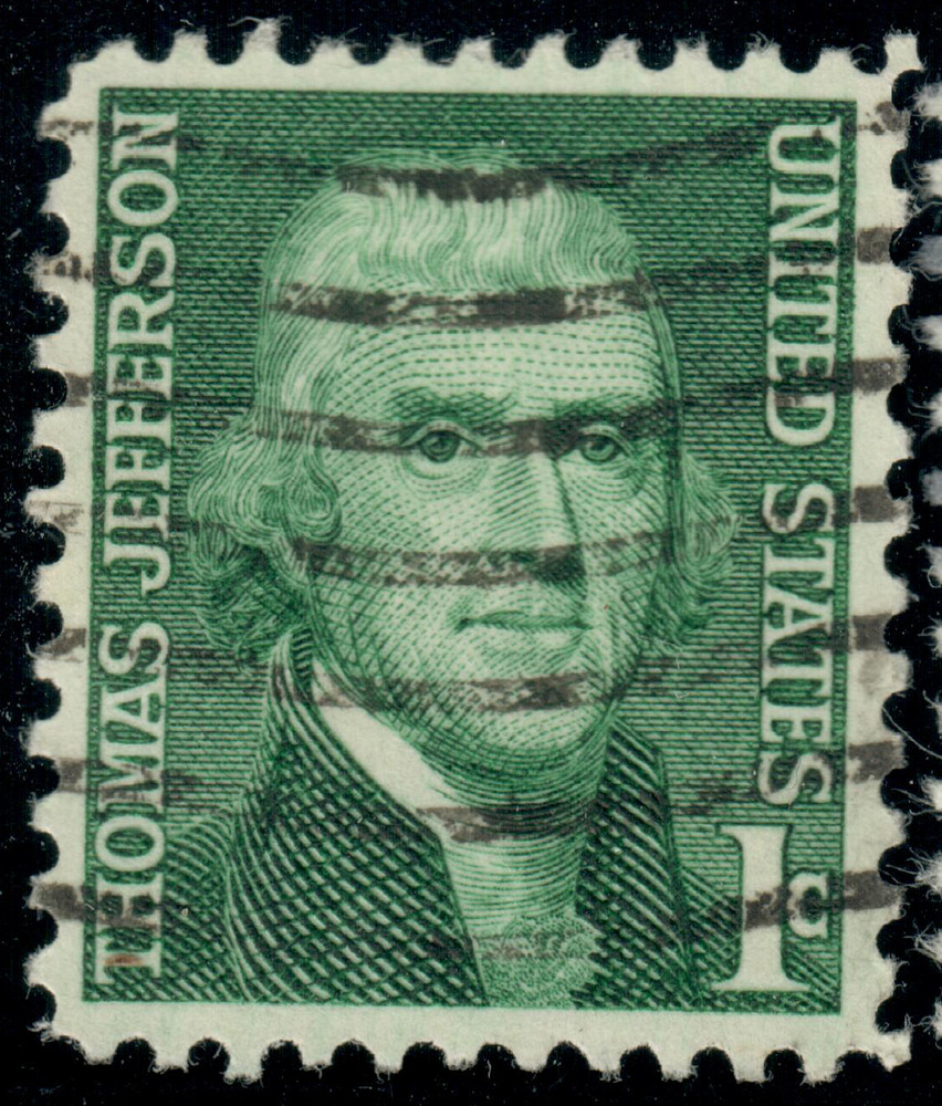 USA – 1968 – Prominent Americans – Thomas Jefferson – 1¢ – #2690