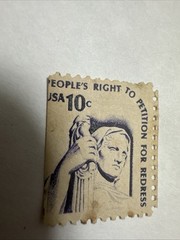 1 Stamp 1977 10c Americana Series: Justice, Imperf. Error