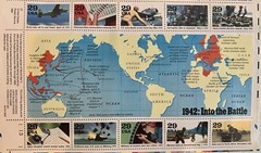 US SCOTT 2697 PANE OF 20 1942 INTO THE BATTLE 29 CENT FACE US.