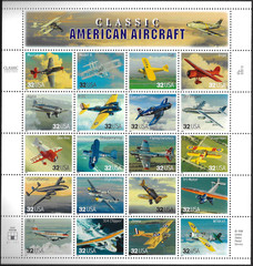 US Stamps, Full Pane Of 20, Classic American Aircraft, #3142 MNH – 2