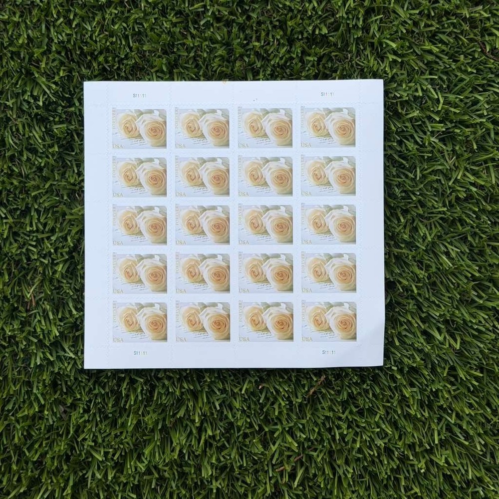 Four Sheets x 20 = 80 Assorted of Mixed Designs US Postage Stamps
