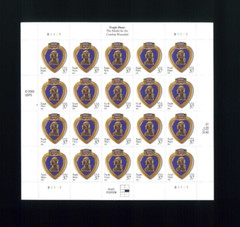 United States 37¢ Purple Heart Postage Stamp #3784 MNH Full Sheet