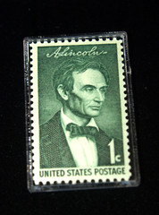 1959 Lincoln 1c green United States Postage Stamp n protective case Never Used