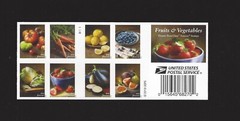 5484 – 5493 Fruits & Vegetables Forever Double Sided Pane of 20 Face Value 15.60