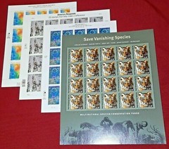 Four US Semi-Postal B1, B2, B3, and B4 full sheets of 20 each USA Postage Stamps
