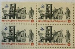 RISE OF SPIRIT INDEPENDENCE-Block of 4 Collectible Unused 1973 Stamps-FREE SHIP