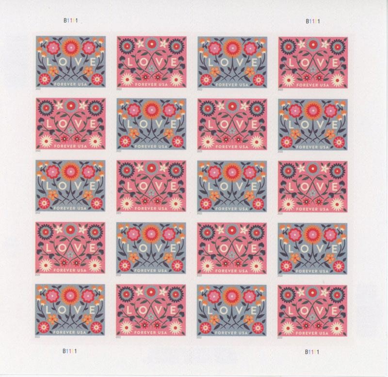 US SCOTT 5660 – 5661 SHEET OF 20 LOVE FOREVER STAMPS MNH