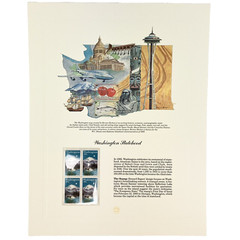Bernice Kochan Washington Statehood Postage Stamp Art USPS Farmable Gift 1989
