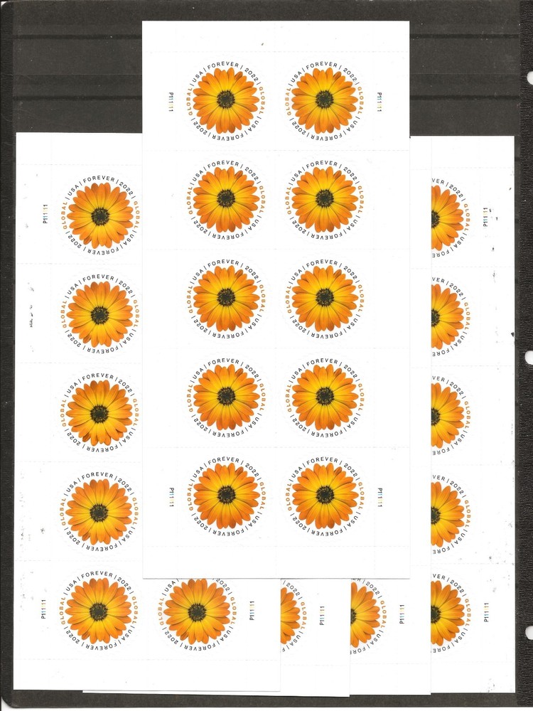 USPS Global International Mail Forever Postage Stamps (10 Sheets = 100 Stamps)