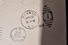 Us 1928 Air Mail Cover. Housyon Texas. Rahway New Jersey. Air Mail Saves Time.