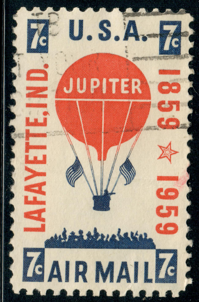 USA – 1959 – Airmail – 100th Anniversary of Mail Balloon Jupiter – 7¢ – #3332