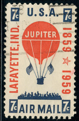 USA – 1959 – Airmail – 100th Anniversary of Mail Balloon Jupiter – 7¢ – #3332