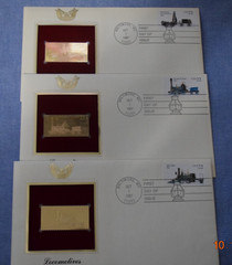 Locomotives 1987 FIRST DAY ISSUE 22 CENT STAMP GOLD Baltimore, MD