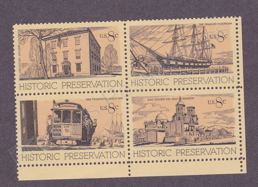 UNITED STATES SG 1443-1446 MNH MINT STAMP SET 1971 HISTORIC PRESERVATION