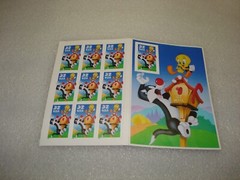 POSTAGE STAMPS ~ SYLVESTER & TWEETY BIRD ~ COLLECTOR BOOKLET OF 10 ~TAKE A LQQK