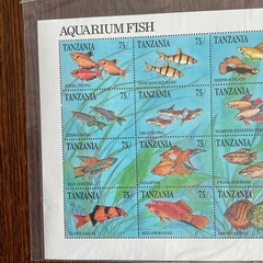 Foreign Stamp Tanzania Ornamental Fish Stamp Sheet