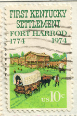 USA – 1974 The 200th Anniversary of the First Kentucky Settlement – Fort Harrod