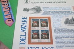American Commemoratives Delaware 1787-1987 USPS Stamps 287 July 4, 1987