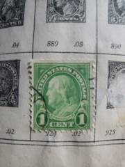 Very Rare 1 Cent Stamp, Very Good Condition