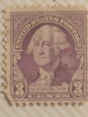 United States 3 Cent Washington Purple Presidents Postage Stamp