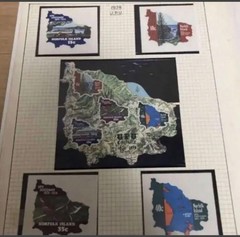 Norfolk Island Map Stamps