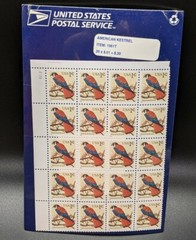 American Kestrel Block of 20, One Cent, 1995 in Original Package