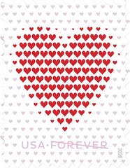 USPS Made of Hearts 2020 Forever Stamps – Sheet of 20 Postage Stamps