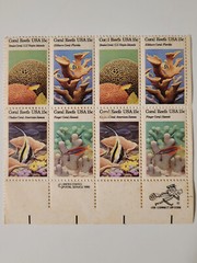 1980s Coral Reefs Tropical Fish Marine Critters Sealife Block of 8 Scott# 1830a