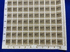 Germany definitive stamp sheet / 25 mark overprinted 400,000 mark 100 sheets,